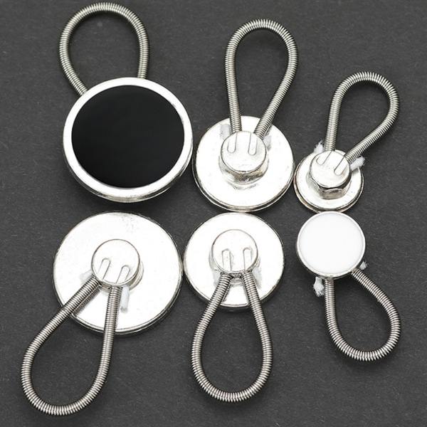 10-pack, 0,74\" Mustat metalliset kaulusjatkeet – Venytä kaulanjatkeet
