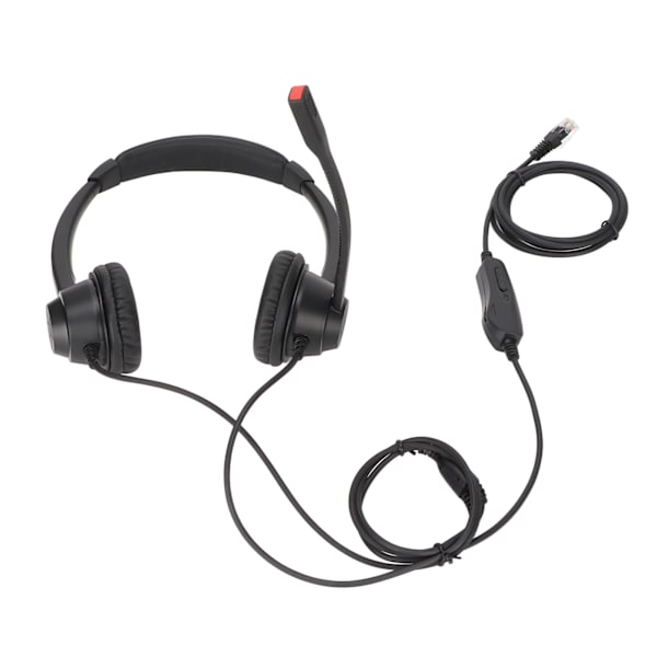 RJ9-headset med brusreducering, mute-funktion, trådbundet affärsheadset med mikrofon, volymjustering för VOIP-telefon