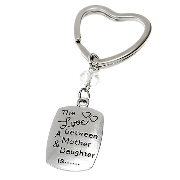 Mother and daughter pendant key ring heart key ring for mother's day gift