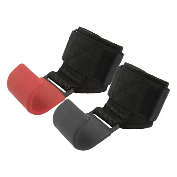 Vikter lyftkrok handgrepp stål krok tunga lyftgrepp halkfria pull-ups krokar kraftlyftningshandskar för gym 2PCS random color