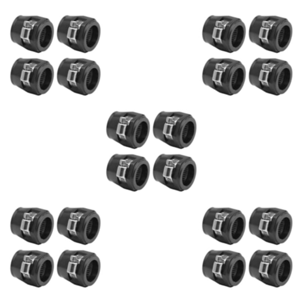 1/2/3/5 4-delad aluminium slangklämma - enkel att installera svart AN8.4pcs black AN8.4pcs 5PCS