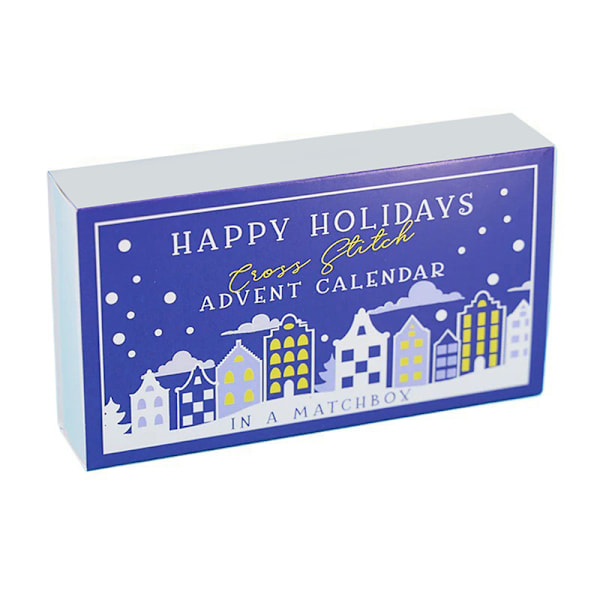 Jul-korsstygn Adventskalender Blue