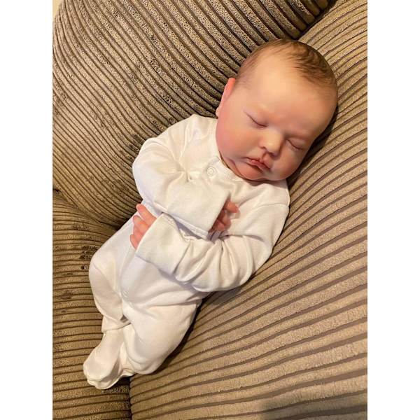 20\" nyfödd baby redo för dockleksak Reborn Detaljerad färg baby Miljövänlig med tygsömnadsfoder