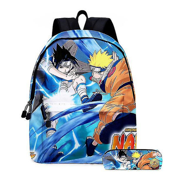 Anime Naruto Ryggsekk Todelt Sett Primær- og Ungdomsskoleelever Barnehagesekk 1 Style