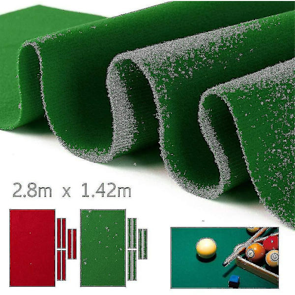 Billiardduk i nylon og myk fiber, passer til standard 9-fots biljardbord for innendørs bruk