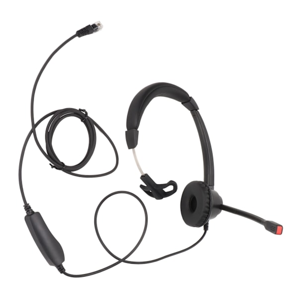 Telefon headset högtalarvolym justering mikrofon mute monaural RJ9 affärs headset svart