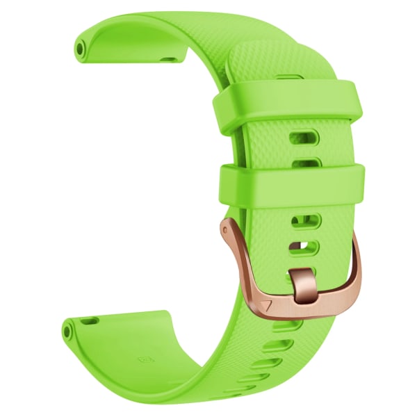 Læder Smart Watch Armbånd Til HUAWEI WATCH GT 4 41mm/Garmin Venu 3S/Venu 2S Rem Guld Spænde 18mm Armbånd Rem Silikone g Silicone green Forerunner 255S 265S