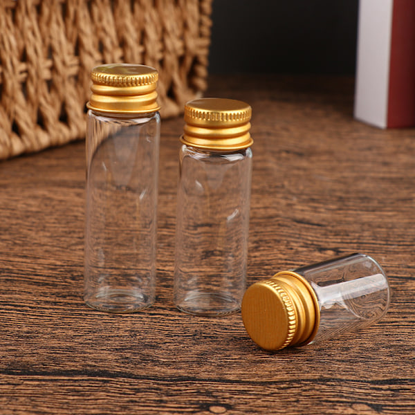 10 stk. 5/7/10/14/18/20ml Glasflaske Lille Glasburk Forseglede Flaske 22*80mm, 20ml