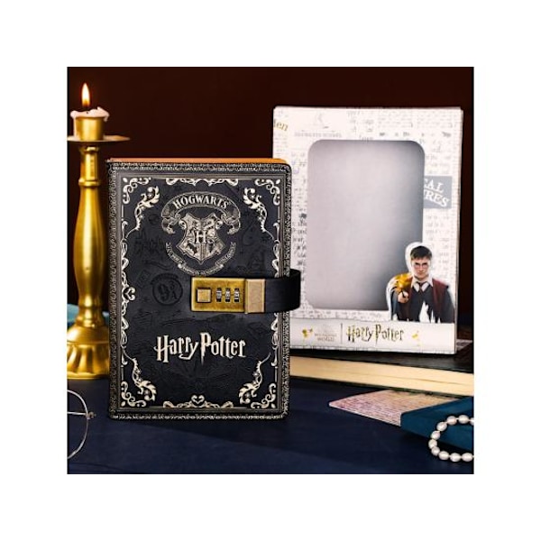 Harry Potter Alohomora A5 Låsbare Dagbog Sort Black One Size