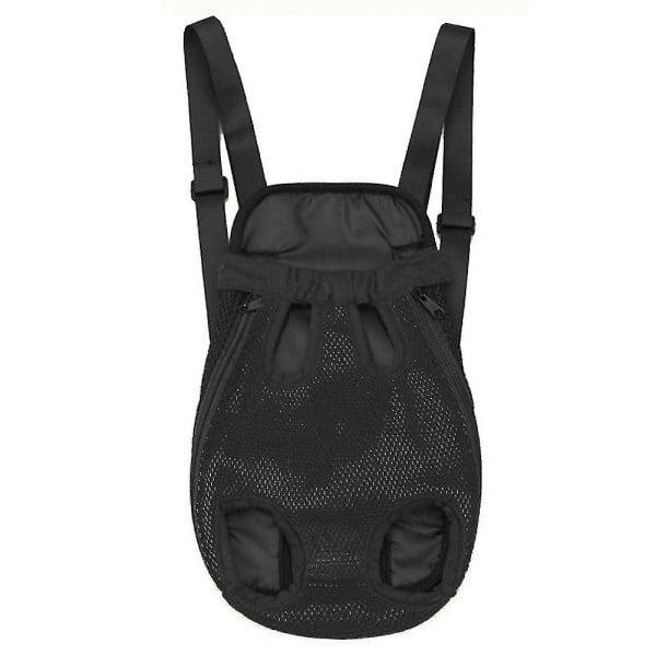 Ryggsäck för husdjur - Justerbar, framtill, för katt, hund, svans ut, bröstsele, resväska, svart, XL XL