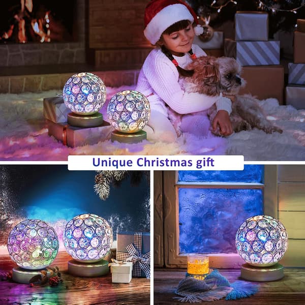 Crystal Light - LED Dekorativ Ball - Julepynt - Borddekorasjon - Vindusdekorasjon