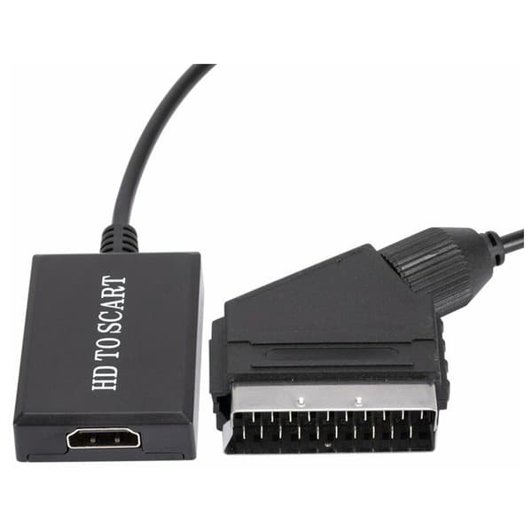 HDMI til SCART-konverter HD 1080p lyd- og videoadapter til HDMI til SCART Sky Box Stb