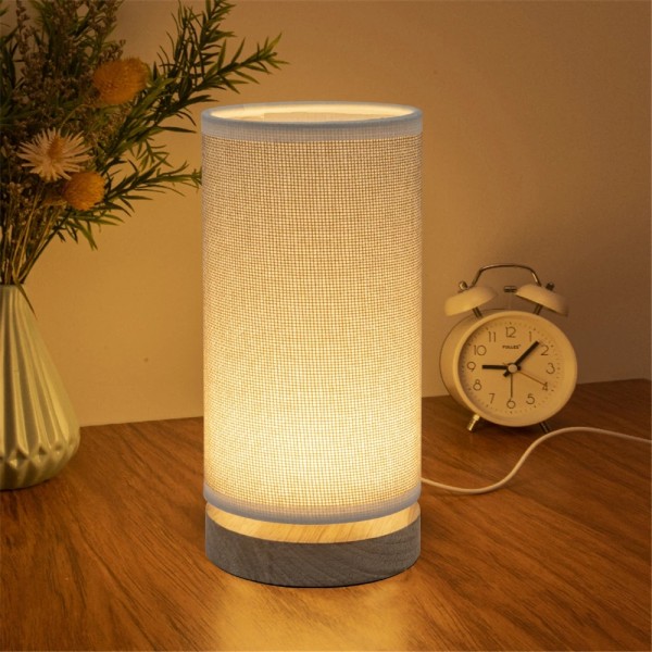 1 kpl Yksinkertainen ja moderni kangas pieni pöytälamppu, makuuhuoneen sisustus, luova LED-lamppu 1 Color