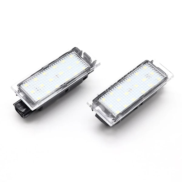 12V LED Nummerplåtslampor Vita LED CANBUS Bil Inga Fel för Renault Megane 3 Clio Laguna 2 Megane 3 Twingo Satis WHITE