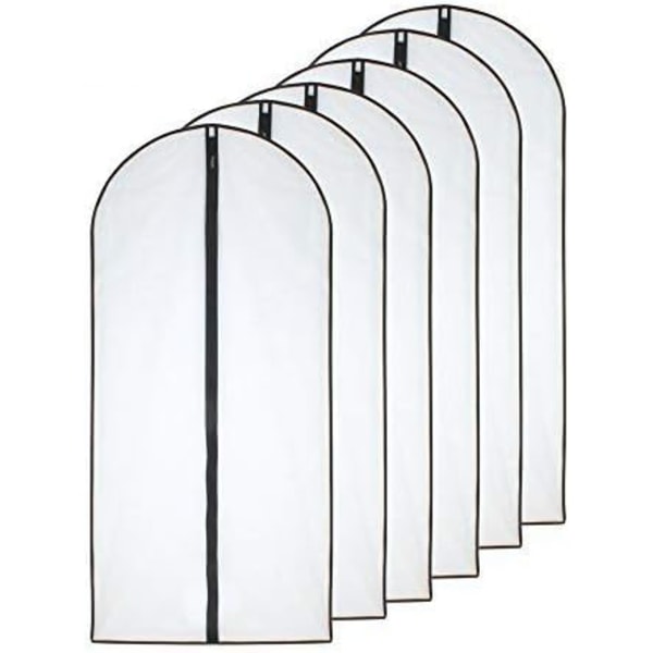 Hemstädning Malpåsar 60 x 100 cm (24' x 40') Svart Sida Andningsbara Genomskinliga Klädpåsar med Dragkedja för Klädförvaring (6-pack)