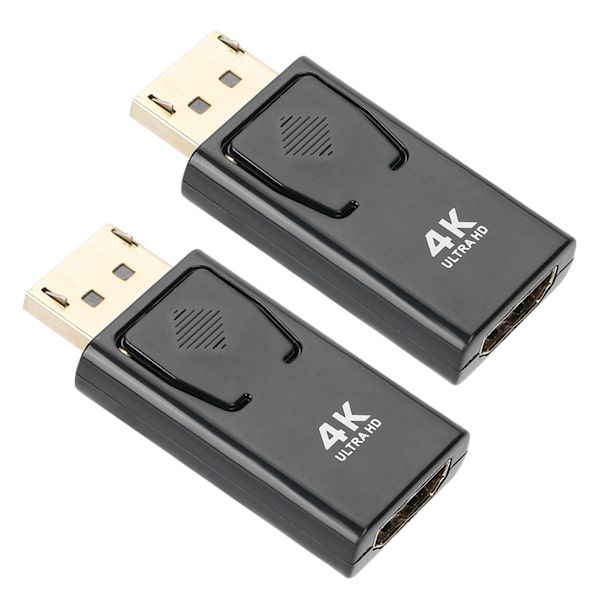 2PCS 4Kx2K Displayport hane till HDMI hona adapterkonverter för HDTV PC-dator