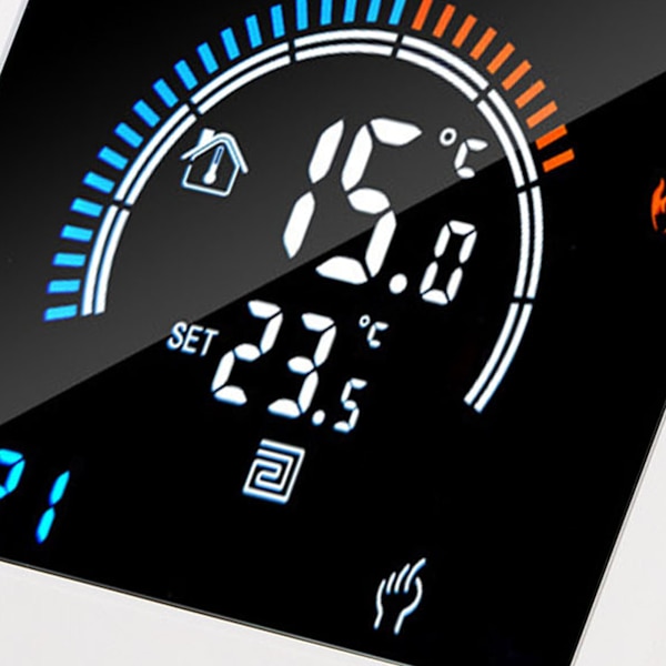 Programmerbar smart termostat elektrisk uppvärmning smart termostat digital LCD-display temperaturregulator för hem hotell AC 90V-240V 16A gemensam