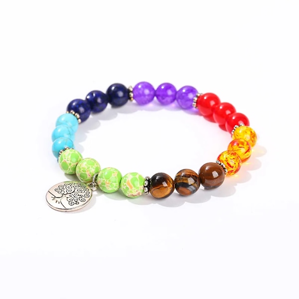 JD Natursten Åtta Planeter Pärlor Armband Män Kvinnor Universum Sju Chakra Armband Yoga Energi Galaxy Sol Armband Smycken