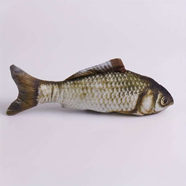 1 st söt fiskdesign katt leksak plyschleksak, interaktiv leksak för katt och hundtillbehör Clown Fish
