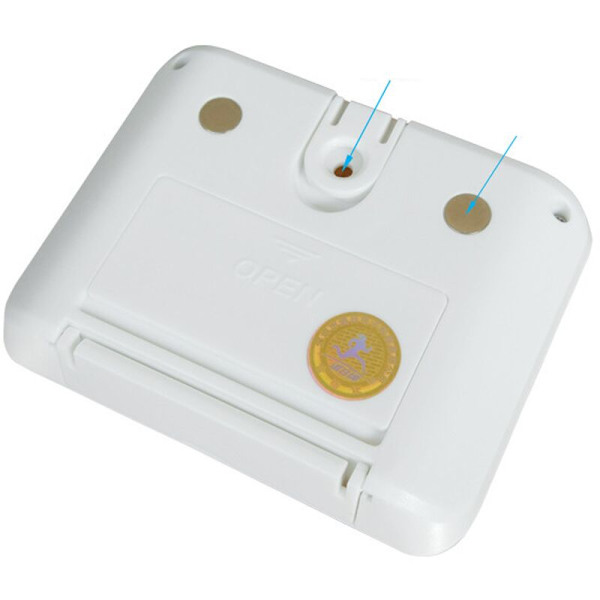 Köktimer, Digital timer, Magnetisk köktimer, Timer med klocka, LCD-skärm och alarm, med magnetisk baksida, Vikbar