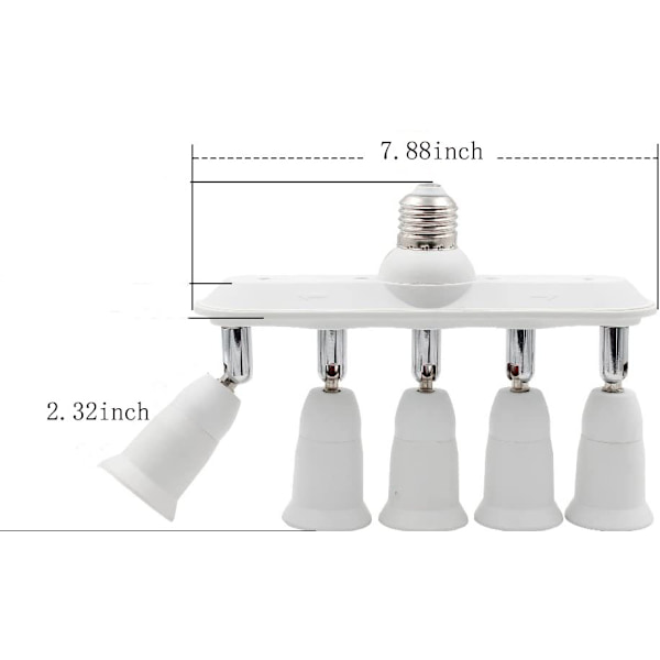 5 i 1 E26 / E27 Sockel Splitter Adapter