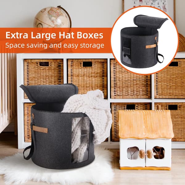 Stor Hattboks for Oppbevaring av Hatter - Stor Hattboks for Kvinner
