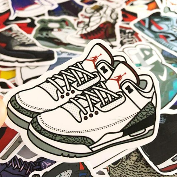 50 stk Jordan Sneaker Tide Sko Klistremerker Vanntette for Laptop