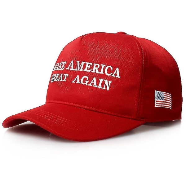 US presidentval val broderad hatt tryckt med Make America Great Again keps ny