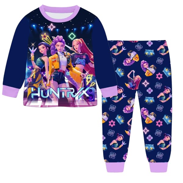 Jenters langermet pyjamassett blues10505 set 140cm
