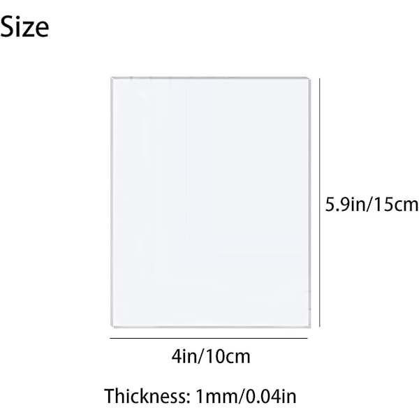 10 st akrylskivor 1 mm - Genomskinliga plexiglas plastskivor för hantverk