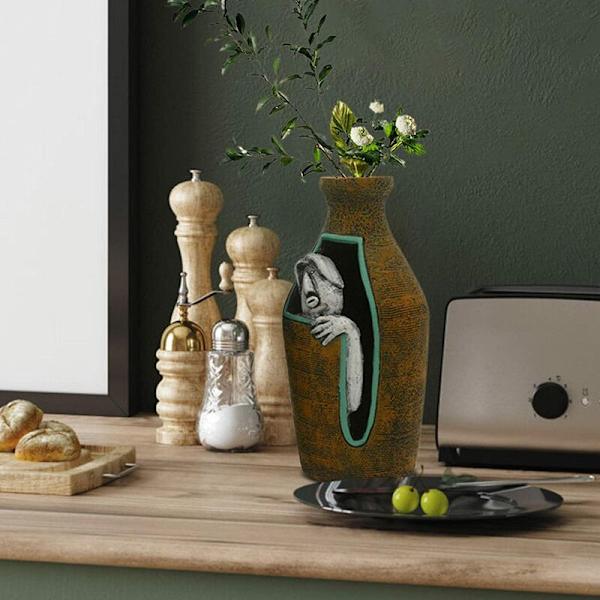Dekorativ blomvas, innovativ retro vasdesign