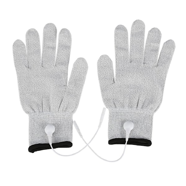 1 Par Tens Maskine Konduktive Elektroder Massagehandsker Elektroterapi Ledninger (L)[qb] 0.4
