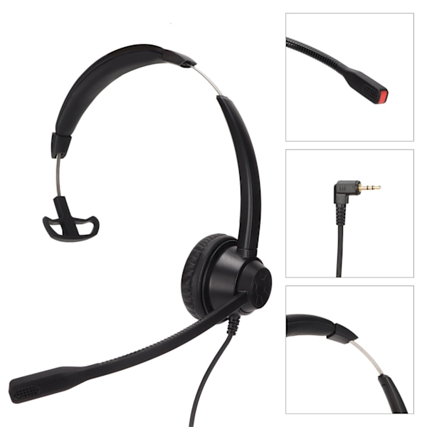 Telefon headset volymjustering mikrofon mute monaural 2,5 mm affärsheadset för callcenter telemarketing