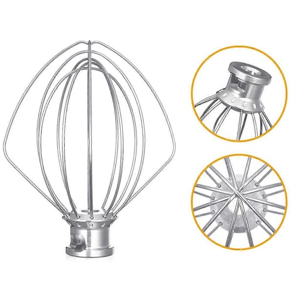 Piskeris i rustfrit stål til KitchenAid 5K45/5KSM150 KAESI model (BT) Silver