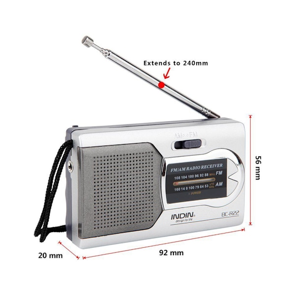 FM-bärbar radio, bärbar stereoradio