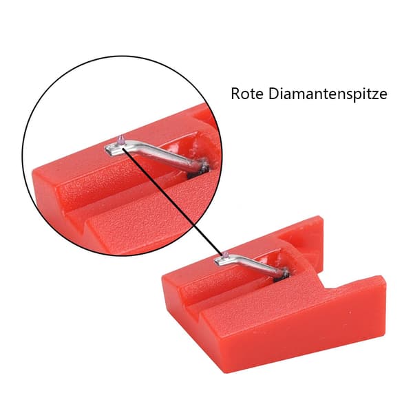 Diamondspiss-erstatningsdisk for platespiller - 2-pakning - for ION ICT04RS og Crosley NP4