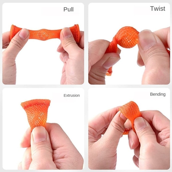 10 st vävda mesh-bollar Fidget Toys LJUSBLÅ 10 ST Ljusblå Light Blue 10Pcs-10Pcs