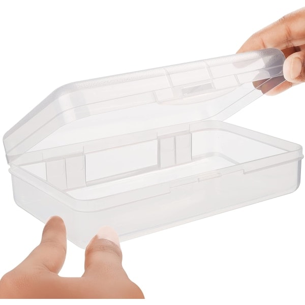 Set med 4 pennaskar i plast - L20 x B11,5 x H5,5 cm - Stor färgglad pennask - Förvaringslåda för kontor, penslar, pennor och skolmaterial