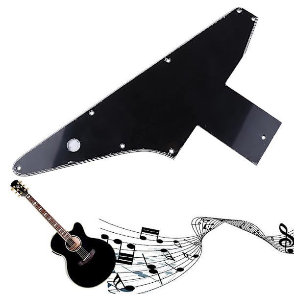 3-lagers svart gitarr plektrumskydd för Explorer för Gibson '76 Reissue svart del