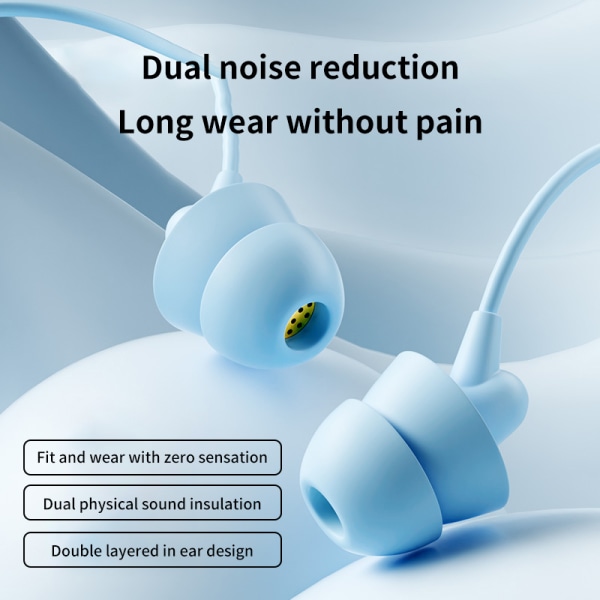 In-ear-hörlurar i silikon för att sova på sidan Black-TYPE-C