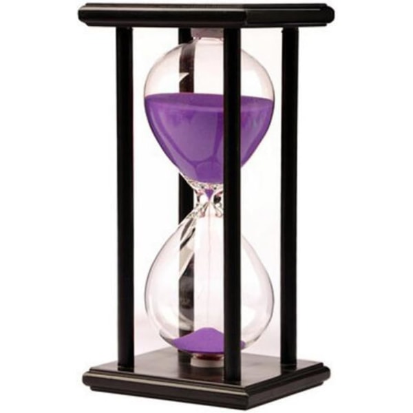 60 minutters timeglas ur 1 time hjem indretning timeglas timer kontor dekoration timeglas træ ramme timeglas tid lilla