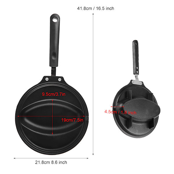 Non-stick stegepande Omeletpande med form til at lave omelet ris