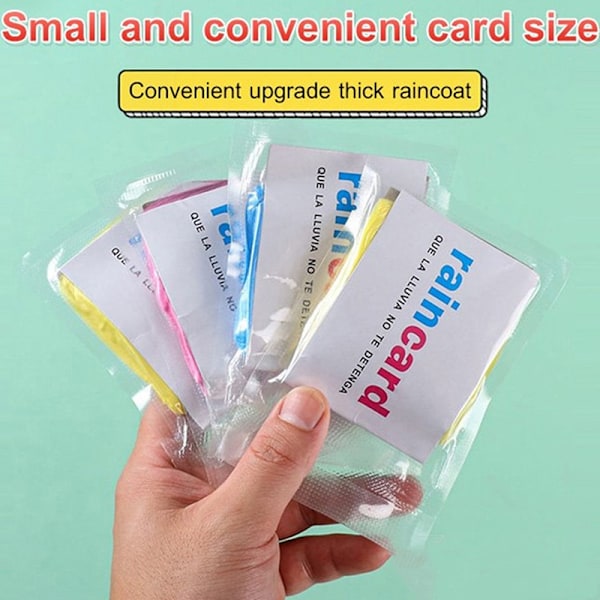 2/5 kpl kannettava sadetakki naisille ja miehille ulkoilma sadeasu kertakäyttöinen 5PCS