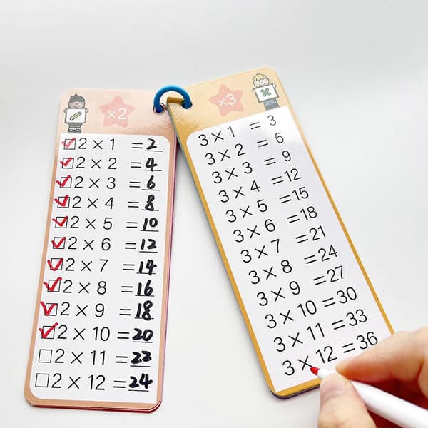Matematikk Multiplikasjon Divisjon Flash-kort for barn (Leke-sett) Pink