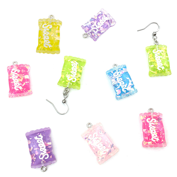 32 blandede gummy bear slik resin charms i harpiks til DIY armbånd halskæder