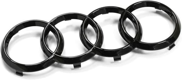 Audi-logo (285 mm) grillringer Black Edition-emblem