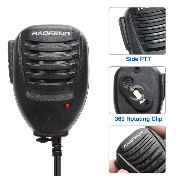 Professionell axelhögtalare mikrofon för walkie-talkie