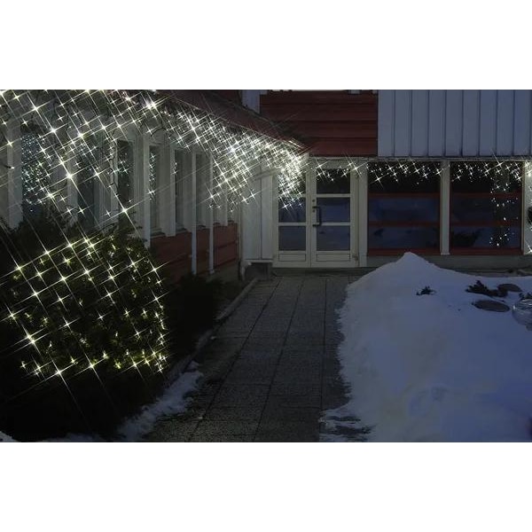 Istappsslinga i olika höjder - 180 LED - 6 meter - IP44 white