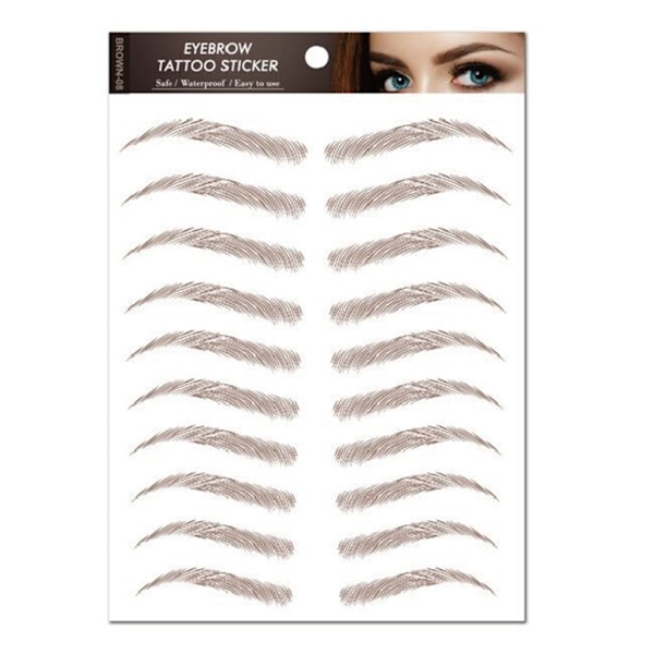 10 Ark 6D Ögonbrynstatueringssticker Hårliknande Riktiga Ögonbryn Långvarig Vattentät Naturlig Falska Ögonbryn Makeup 3