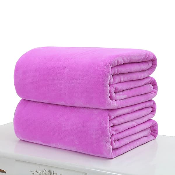 Mjuk och varm flanellfilt - Perfekt för vinterbäddning RoseRed